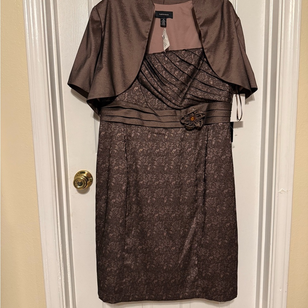 Elegant Brown Dress with Bolero